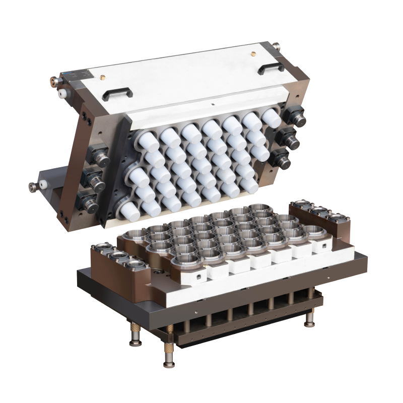 Extrusionsformen f&uuml;r Lebensmitteltabletts